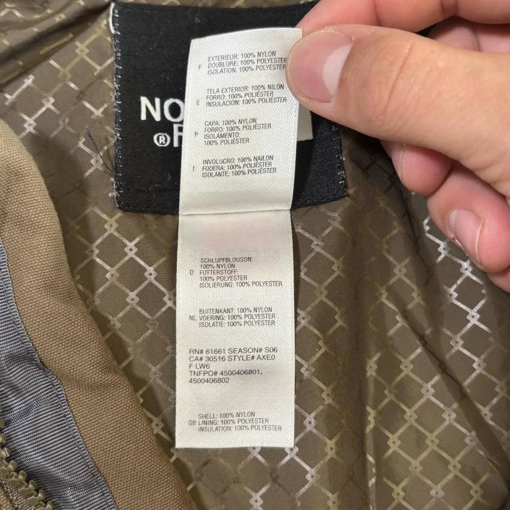 The North Face Mens 2XL Brown Insulated Parka Jacket AXEO Full Zip Outdoor